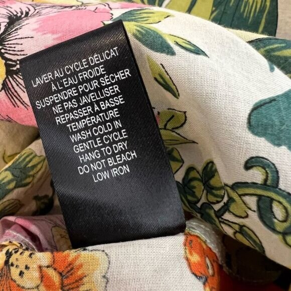 Le 31 Men’s Large Green Floral Hawaiian Camp Long Sleeve Button Down Shirt - Picture 11 of 11